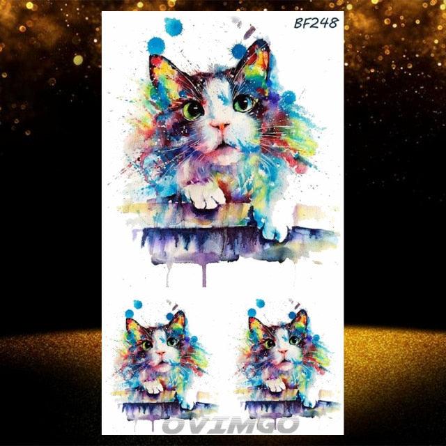 Elegant Animal Waterproof Temporary Tattoos Sticker Astronaut Fake Tattoo Planets Star Space Modern Colorful Realistic Design For Womens - TaTTTy