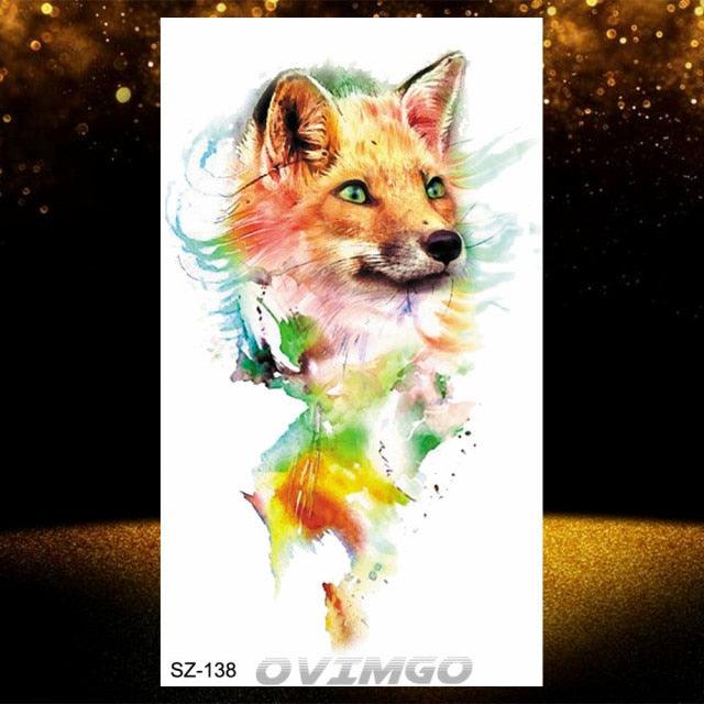 Elegant Animal Waterproof Temporary Tattoos Sticker Astronaut Fake Tattoo Planets Star Space Modern Colorful Realistic Design For Womens - TaTTTy