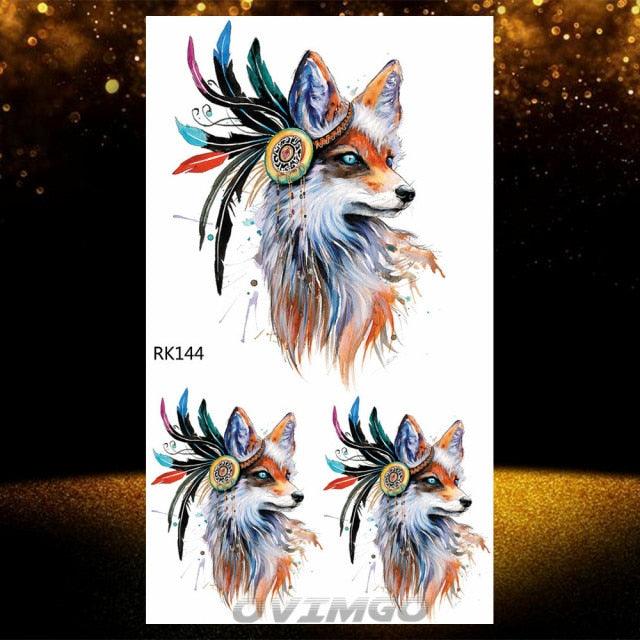 Elegant Animal Waterproof Temporary Tattoos Sticker Astronaut Fake Tattoo Planets Star Space Modern Colorful Realistic Design For Womens - TaTTTy