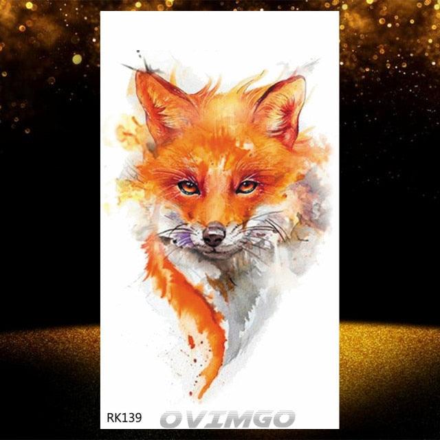 Elegant Animal Waterproof Temporary Tattoos Sticker Astronaut Fake Tattoo Planets Star Space Modern Colorful Realistic Design For Womens - TaTTTy