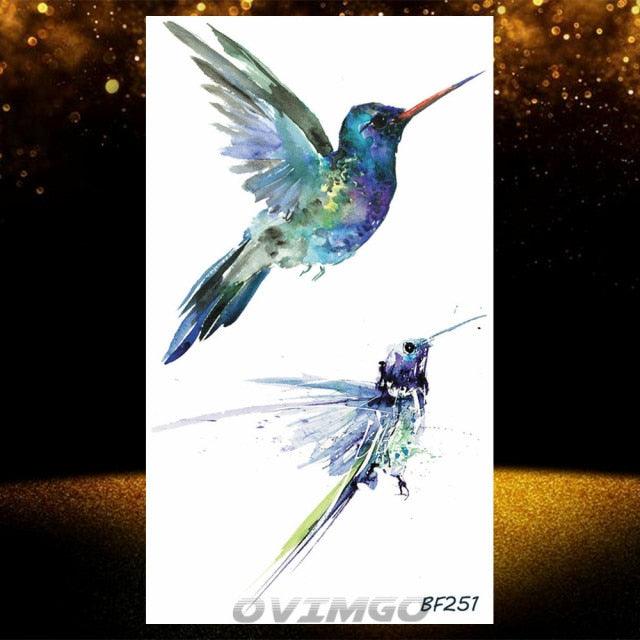 Elegant Animal Waterproof Temporary Tattoos Sticker Astronaut Fake Tattoo Planets Star Space Modern Colorful Realistic Design For Womens - TaTTTy