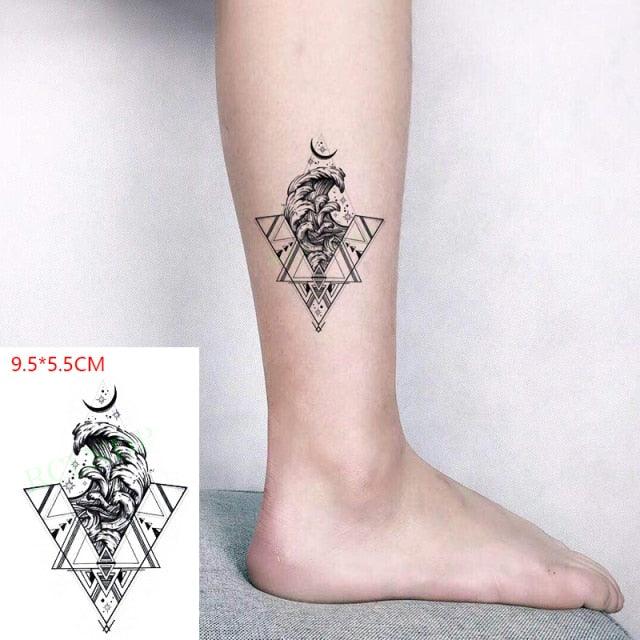 Elegant Black Music Notes Waterproof Sticker Tattoos Temporary Chest Shoulder Tattoos For Men Women - TaTTTy