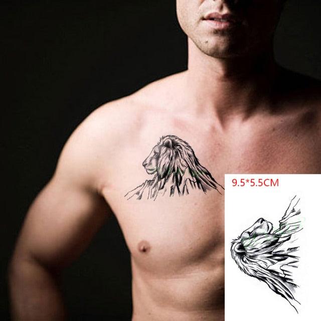 Elegant Black Music Notes Waterproof Sticker Tattoos Temporary Chest Shoulder Tattoos For Men Women - TaTTTy