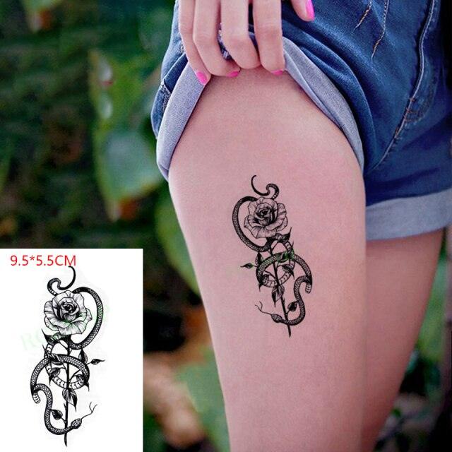 Elegant Black Music Notes Waterproof Sticker Tattoos Temporary Chest Shoulder Tattoos For Men Women - TaTTTy