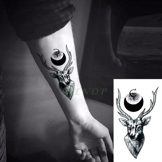 Elegant Black Music Notes Waterproof Sticker Tattoos Temporary Chest Shoulder Tattoos For Men Women - TaTTTy