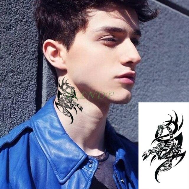 Elegant Black Music Notes Waterproof Sticker Tattoos Temporary Chest Shoulder Tattoos For Men Women - TaTTTy