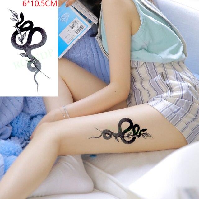 Elegant Black Music Notes Waterproof Sticker Tattoos Temporary Chest Shoulder Tattoos For Men Women - TaTTTy