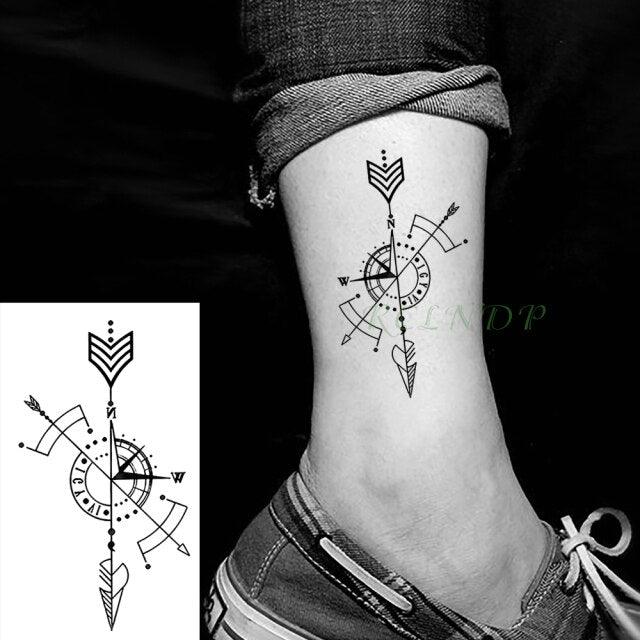 Elegant Black Music Notes Waterproof Sticker Tattoos Temporary Chest Shoulder Tattoos For Men Women - TaTTTy