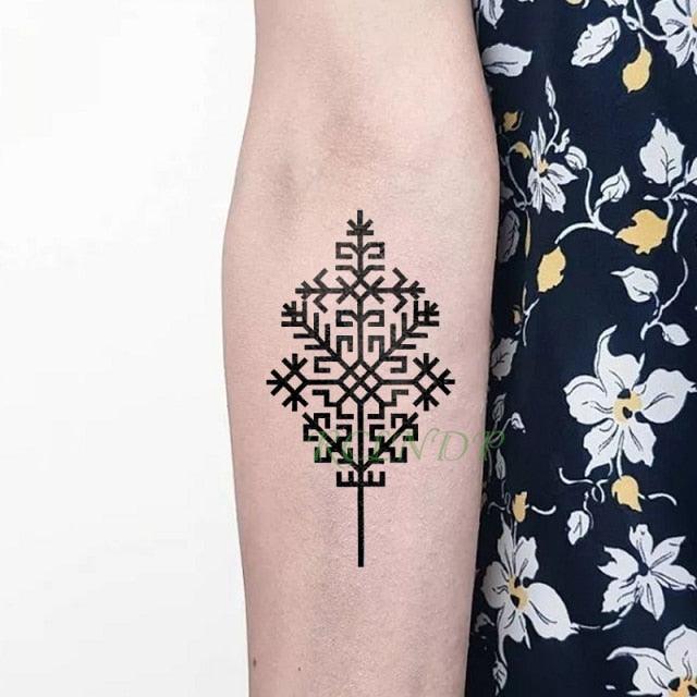 Elegant Black Music Notes Waterproof Sticker Tattoos Temporary Chest Shoulder Tattoos For Men Women - TaTTTy