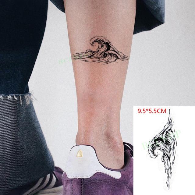 Elegant Black Music Notes Waterproof Sticker Tattoos Temporary Chest Shoulder Tattoos For Men Women - TaTTTy