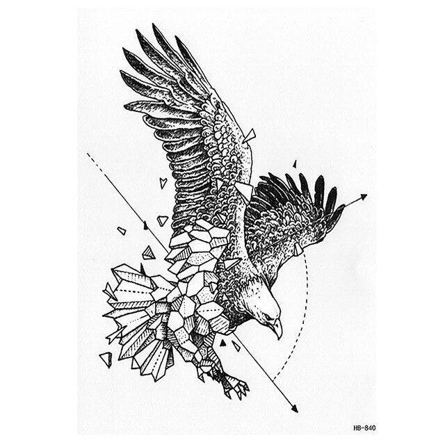 Elegant Temporary Waterproof Tattoos Big Tribal Sticker Black Large Body Art Makeup Fake Tattoo For Mens Womens - TaTTTy