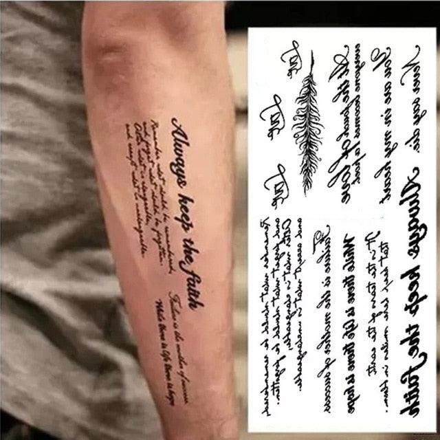 Elegant Temporary Waterproof Tattoos Big Tribal Sticker Black Large Body Art Makeup Fake Tattoo For Mens Womens - TaTTTy