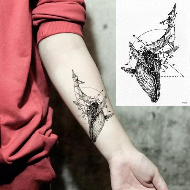 Elegant Temporary Waterproof Tattoos Big Tribal Sticker Black Large Body Art Makeup Fake Tattoo For Mens Womens - TaTTTy