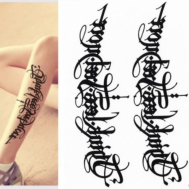 Elegant Temporary Waterproof Tattoos Big Tribal Sticker Black Large Body Art Makeup Fake Tattoo For Mens Womens - TaTTTy