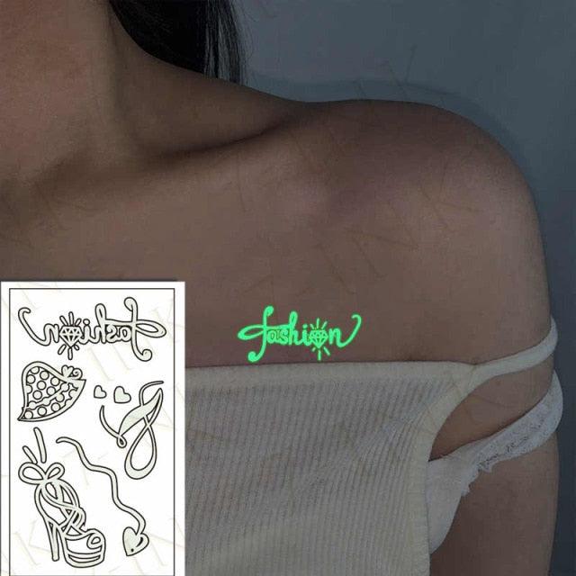 Fashion Luminous Sticker Tattoos Waterproof Temporary Different Luxury Tattoos For Womens Mens Kids - TaTTTy