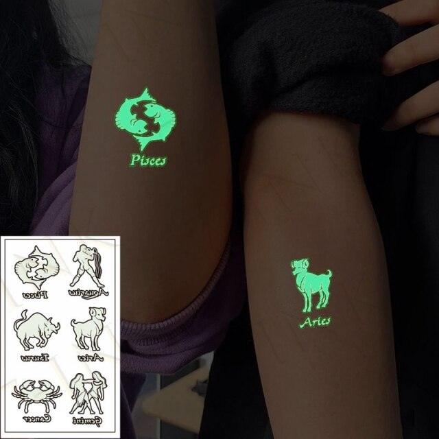 Fashion Luminous Sticker Tattoos Waterproof Temporary Different Luxury Tattoos For Womens Mens Kids - TaTTTy