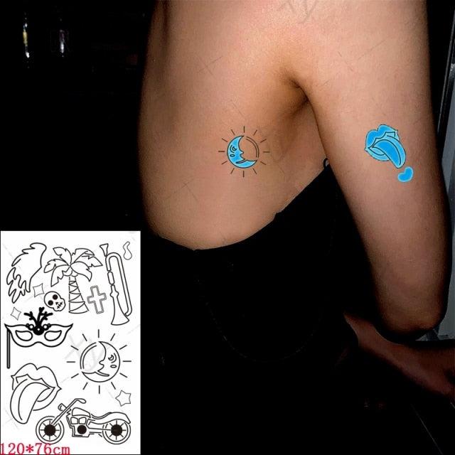 Fashion Luminous Sticker Tattoos Waterproof Temporary Different Luxury Tattoos For Womens Mens Kids - TaTTTy