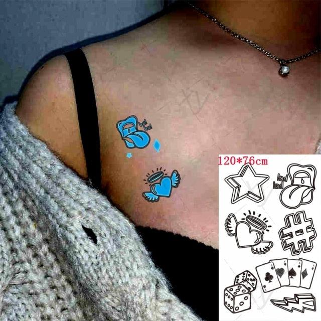 Fashion Luminous Sticker Tattoos Waterproof Temporary Different Luxury Tattoos For Womens Mens Kids - TaTTTy