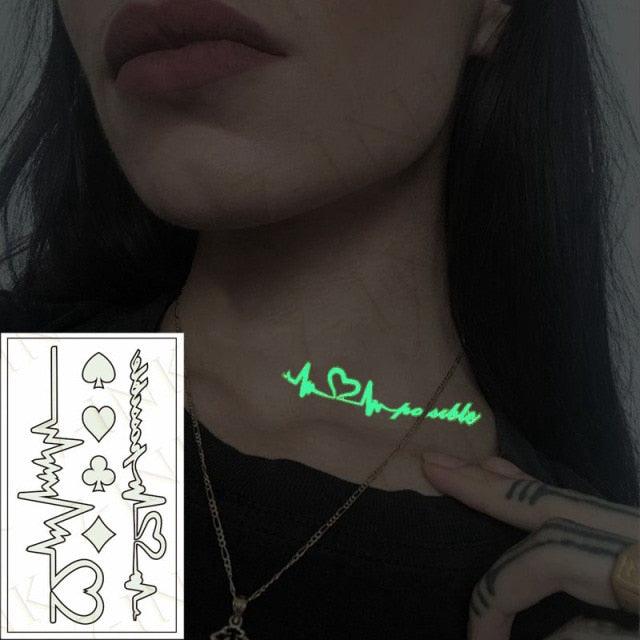Fashion Luminous Sticker Tattoos Waterproof Temporary Different Luxury Tattoos For Womens Mens Kids - TaTTTy