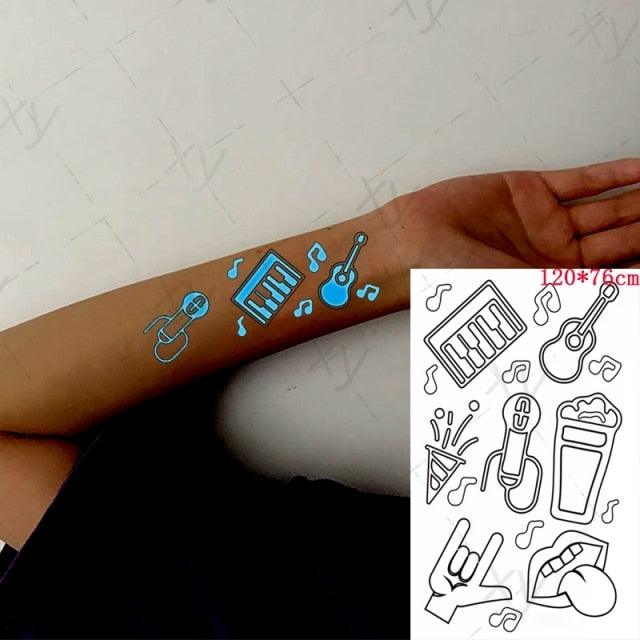 Fashion Luminous Sticker Tattoos Waterproof Temporary Different Luxury Tattoos For Womens Mens Kids - TaTTTy