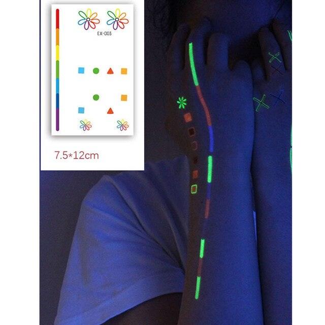 Fashion Luminous Sticker Tattoos Waterproof Temporary Different Luxury Tattoos For Womens Mens Kids - TaTTTy