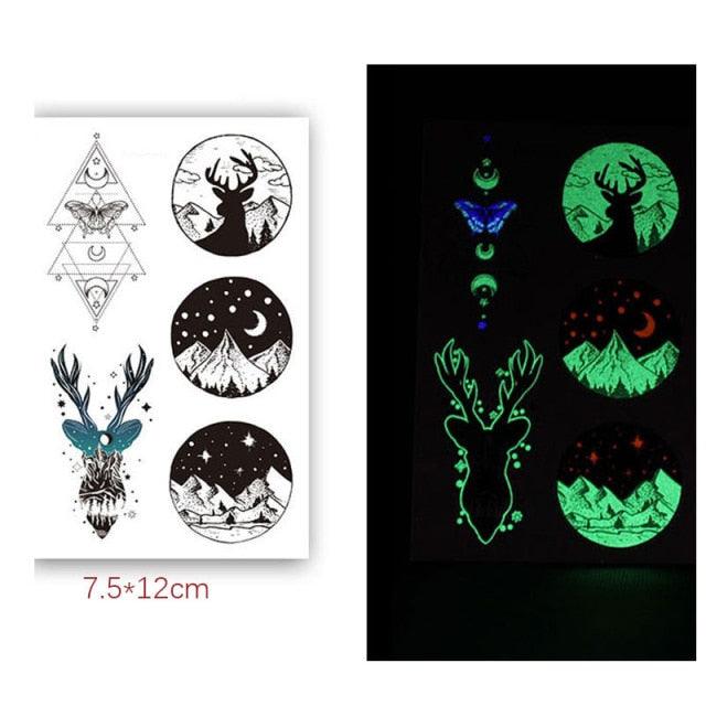 Fashion Luminous Sticker Tattoos Waterproof Temporary Different Luxury Tattoos For Womens Mens Kids - TaTTTy