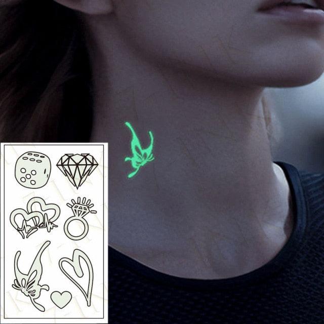 Fashion Luminous Sticker Tattoos Waterproof Temporary Different Luxury Tattoos For Womens Mens Kids - TaTTTy