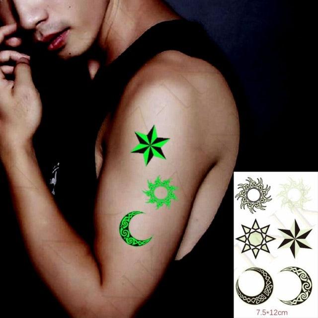 Fashion Luminous Sticker Tattoos Waterproof Temporary Different Luxury Tattoos For Womens Mens Kids - TaTTTy