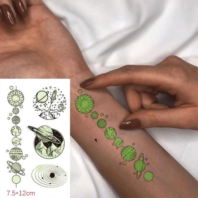 Fashion Luminous Sticker Tattoos Waterproof Temporary Different Luxury Tattoos For Womens Mens Kids - TaTTTy