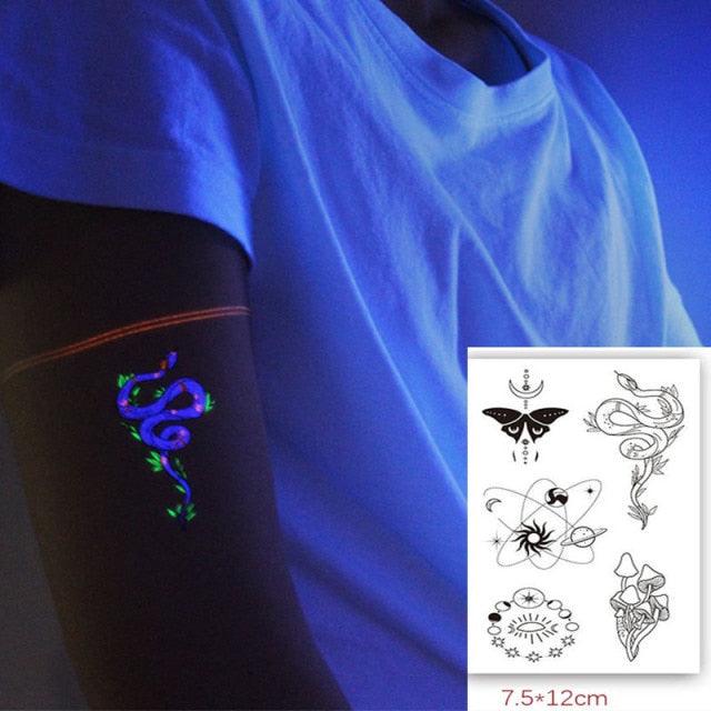Fashion Luminous Sticker Tattoos Waterproof Temporary Different Luxury Tattoos For Womens Mens Kids - TaTTTy