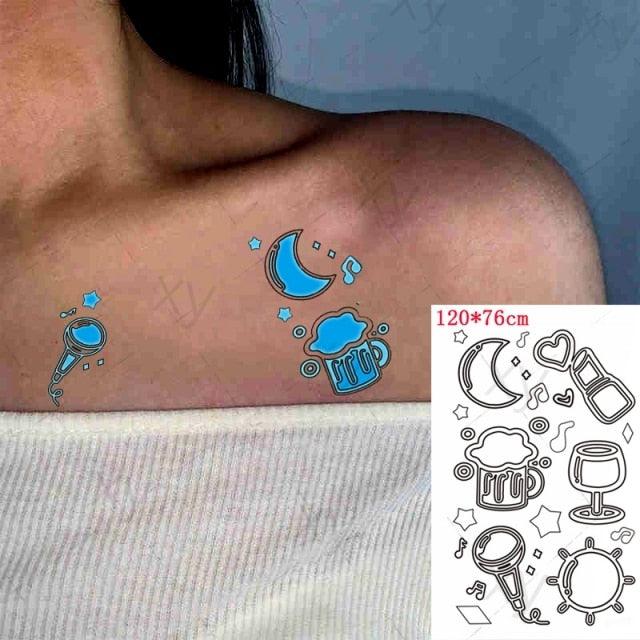 Fashion Luminous Sticker Tattoos Waterproof Temporary Different Luxury Tattoos For Womens Mens Kids - TaTTTy