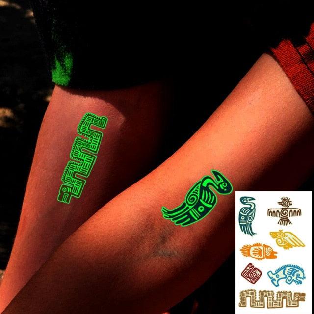 Fashion Luminous Sticker Tattoos Waterproof Temporary Different Luxury Tattoos For Womens Mens Kids - TaTTTy