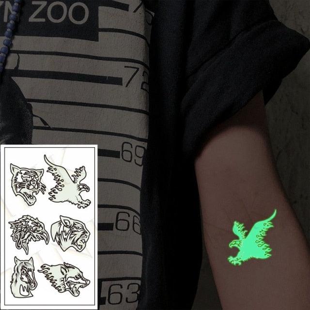 Fashion Luminous Sticker Tattoos Waterproof Temporary Different Luxury Tattoos For Womens Mens Kids - TaTTTy