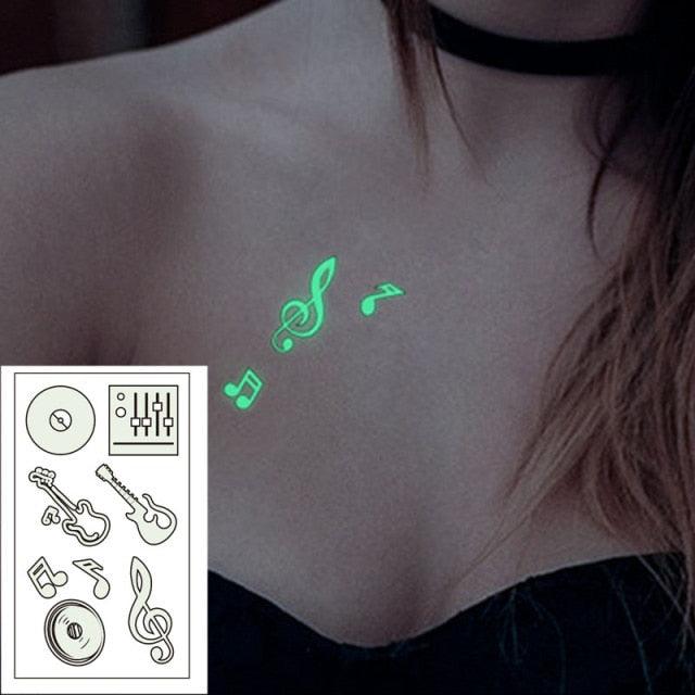 Fashion Luminous Sticker Tattoos Waterproof Temporary Different Luxury Tattoos For Womens Mens Kids - TaTTTy