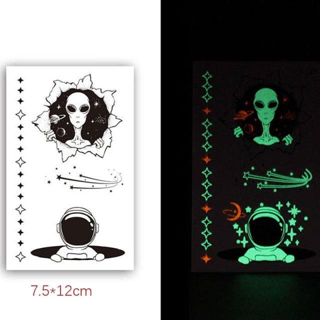 Fashion Luminous Sticker Tattoos Waterproof Temporary Different Luxury Tattoos For Womens Mens Kids - TaTTTy