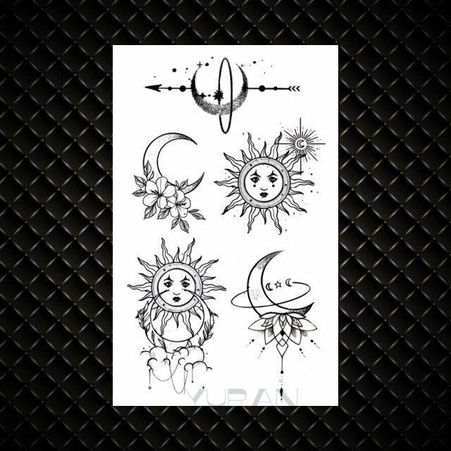 Fashion Small Sexy Black Temporary Waterproof Tattoo Cute Star Heart Tattoos Sticker Body Finger Tattoo For Kids Womens - TaTTTy
