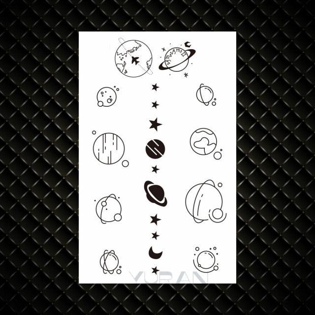Fashion Small Sexy Black Temporary Waterproof Tattoo Cute Star Heart Tattoos Sticker Body Finger Tattoo For Kids Womens - TaTTTy