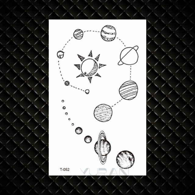Fashion Small Sexy Black Temporary Waterproof Tattoo Cute Star Heart Tattoos Sticker Body Finger Tattoo For Kids Womens - TaTTTy