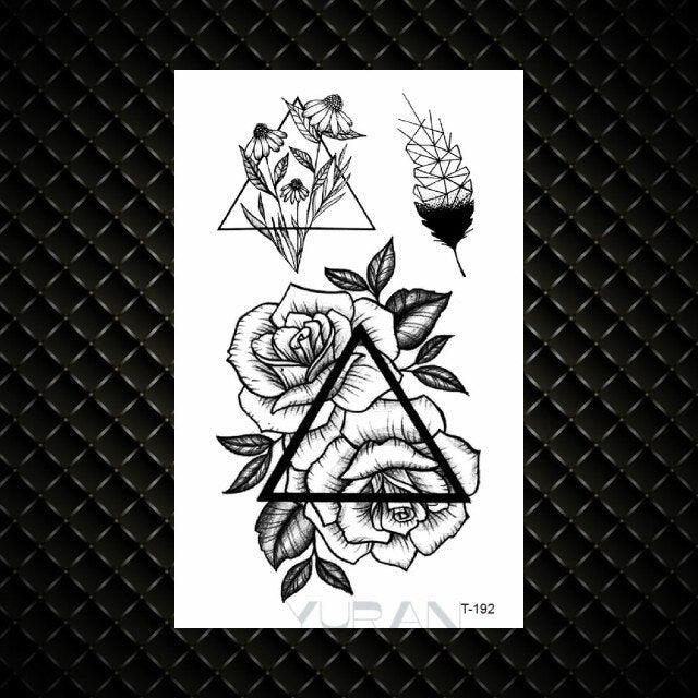 Fashion Small Sexy Black Temporary Waterproof Tattoo Cute Star Heart Tattoos Sticker Body Finger Tattoo For Kids Womens - TaTTTy