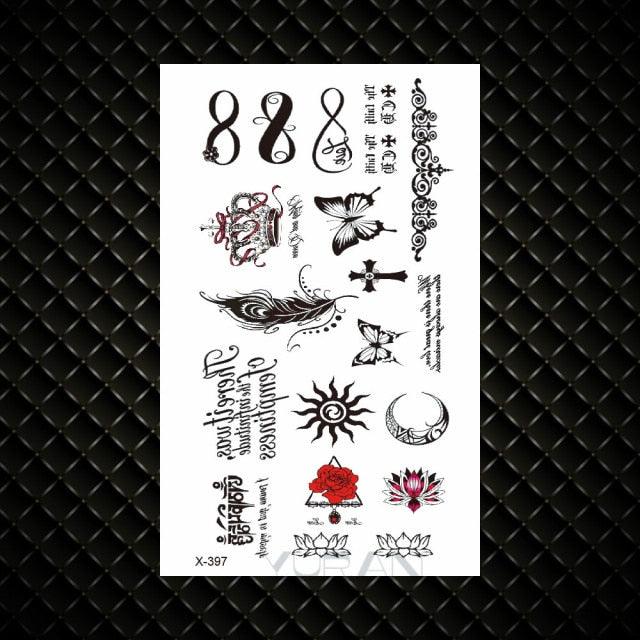 Fashion Small Sexy Black Temporary Waterproof Tattoo Cute Star Heart Tattoos Sticker Body Finger Tattoo For Kids Womens - TaTTTy
