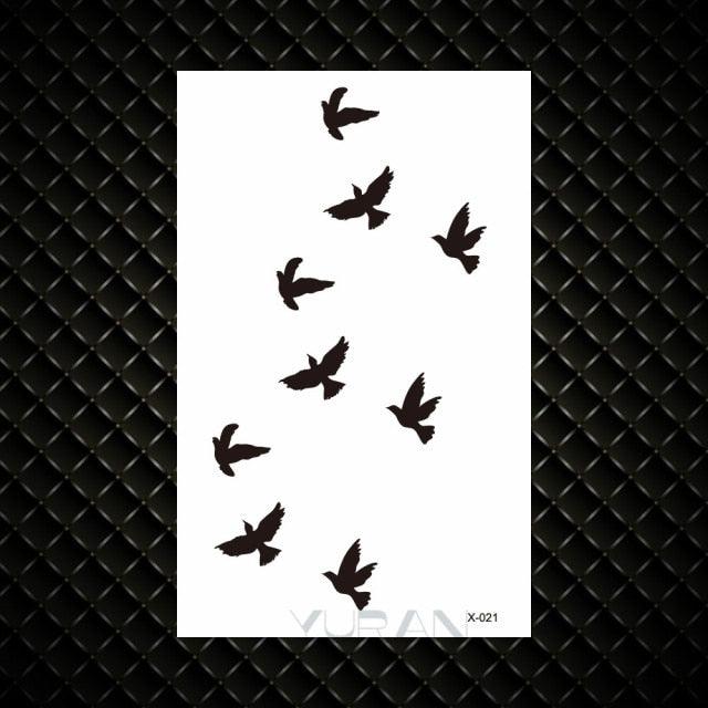 Fashion Small Sexy Black Temporary Waterproof Tattoo Cute Star Heart Tattoos Sticker Body Finger Tattoo For Kids Womens - TaTTTy
