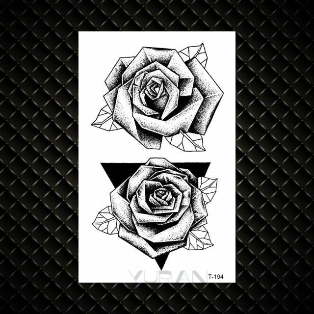 Fashion Small Sexy Black Temporary Waterproof Tattoo Cute Star Heart Tattoos Sticker Body Finger Tattoo For Kids Womens - TaTTTy
