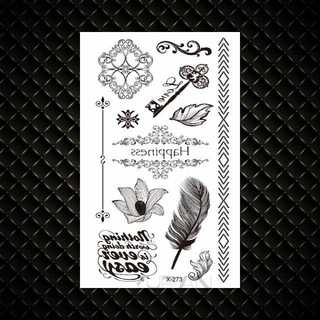 Fashion Small Sexy Black Temporary Waterproof Tattoo Cute Star Heart Tattoos Sticker Body Finger Tattoo For Kids Womens - TaTTTy