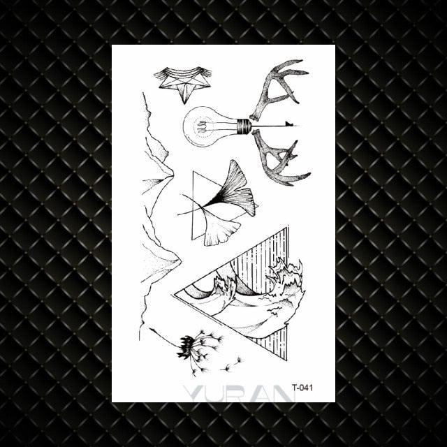 Fashion Small Sexy Black Temporary Waterproof Tattoo Cute Star Heart Tattoos Sticker Body Finger Tattoo For Kids Womens - TaTTTy