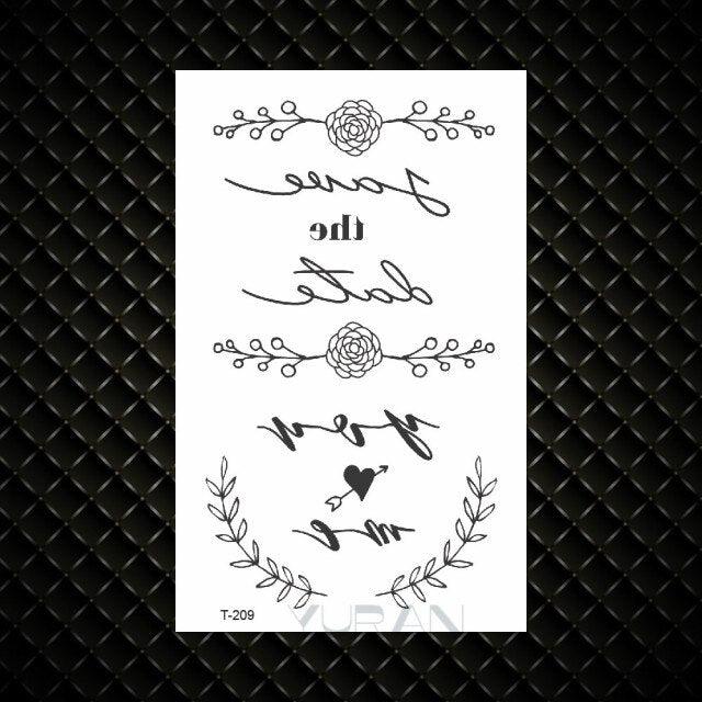 Fashion Small Sexy Black Temporary Waterproof Tattoo Cute Star Heart Tattoos Sticker Body Finger Tattoo For Kids Womens - TaTTTy
