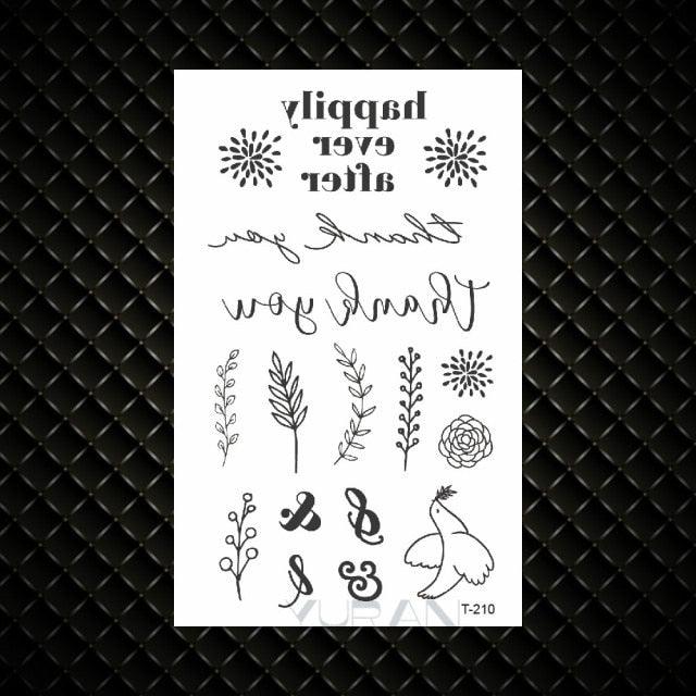 Fashion Small Sexy Black Temporary Waterproof Tattoo Cute Star Heart Tattoos Sticker Body Finger Tattoo For Kids Womens - TaTTTy