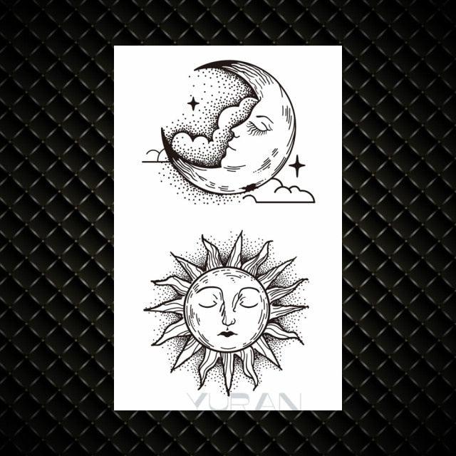Fashion Small Sexy Black Temporary Waterproof Tattoo Cute Star Heart Tattoos Sticker Body Finger Tattoo For Kids Womens - TaTTTy