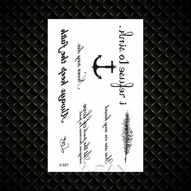 Fashion Small Sexy Black Temporary Waterproof Tattoo Cute Star Heart Tattoos Sticker Body Finger Tattoo For Kids Womens - TaTTTy