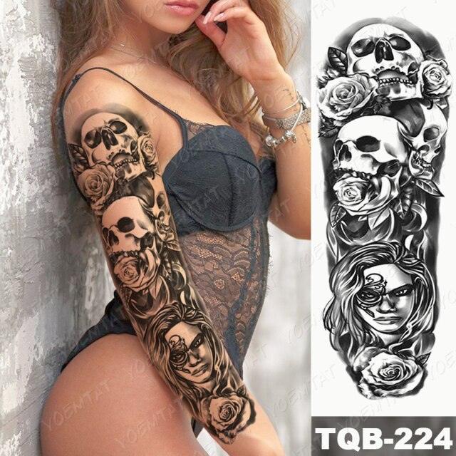 Full Women Man Realistic Waterproof Temporary Tattoo Tiger Stickers Luxury Big Design For Arm Thigh - TaTTTy