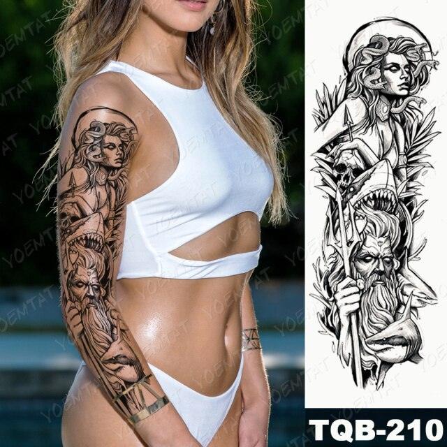 Full Women Man Realistic Waterproof Temporary Tattoo Tiger Stickers Luxury Big Design For Arm Thigh - TaTTTy